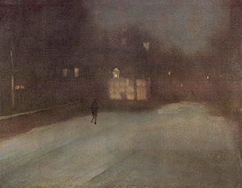 Джеймс Уистлер. Ноктюрн: серый и золотой. Снег в Челси (1876)